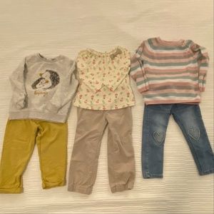 Set of Three 3T outfits for toddler girl